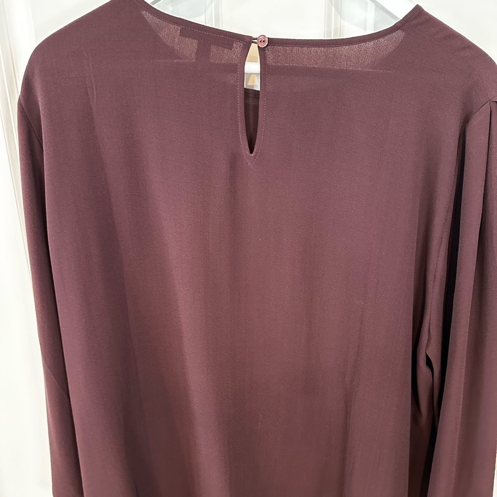 Eileen Fisher Rich Burgundy silk Blouse - Picture 5 of 7